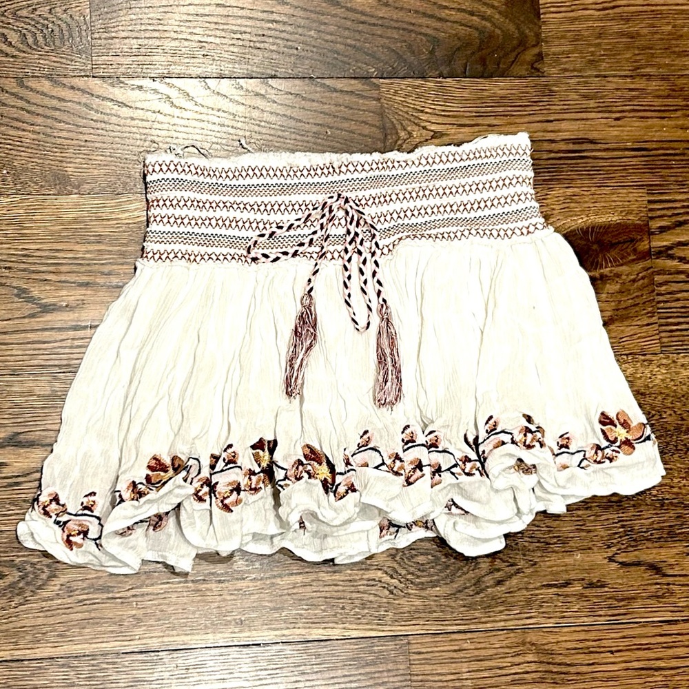 Urban Outfitters Surf Gypsy Embroidered Bohemian Mini Skirt